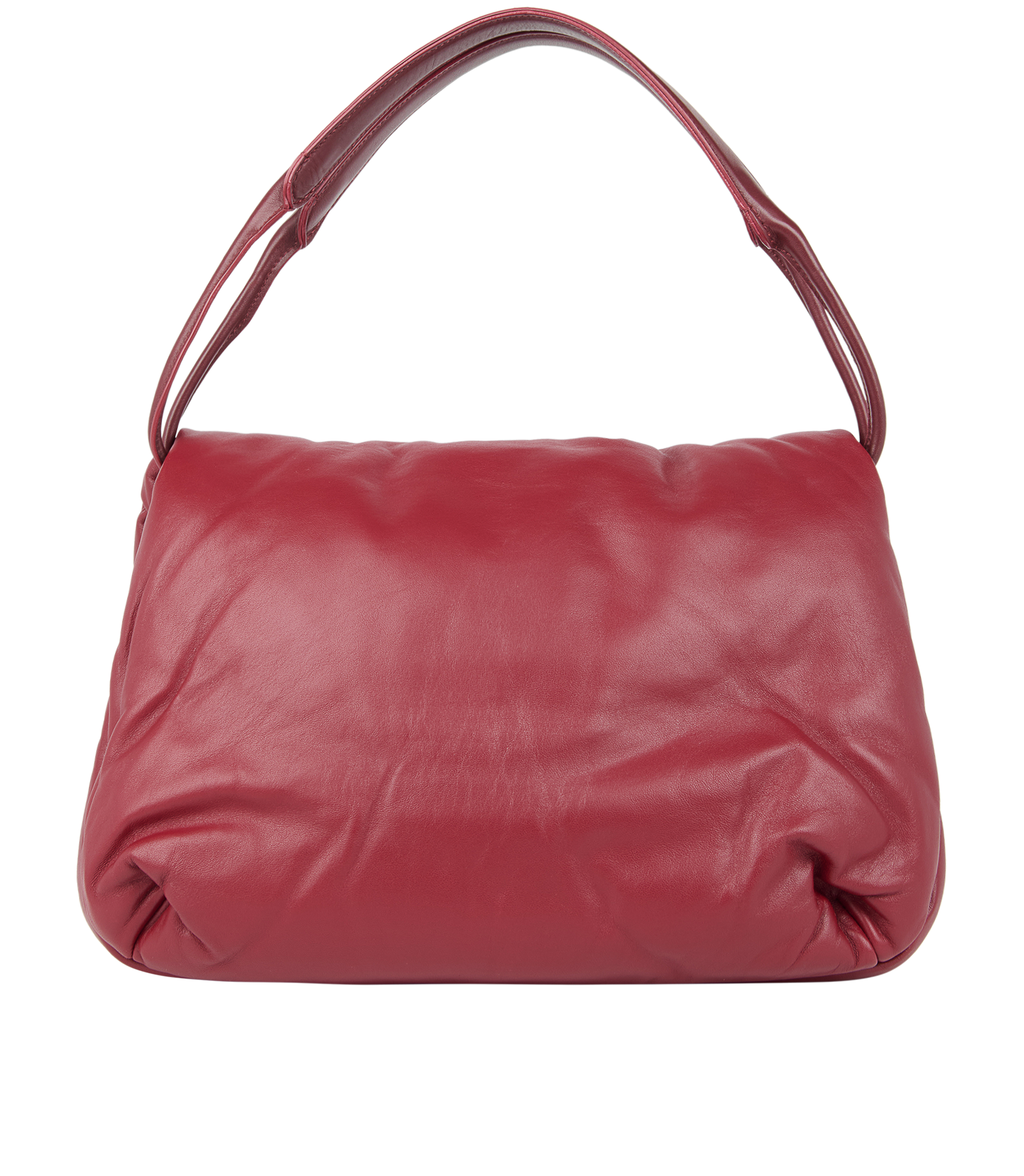 Medium Pillow Flap Bag, &pound;620, Handbags, Burgundy, Lambskin Leather, Back view